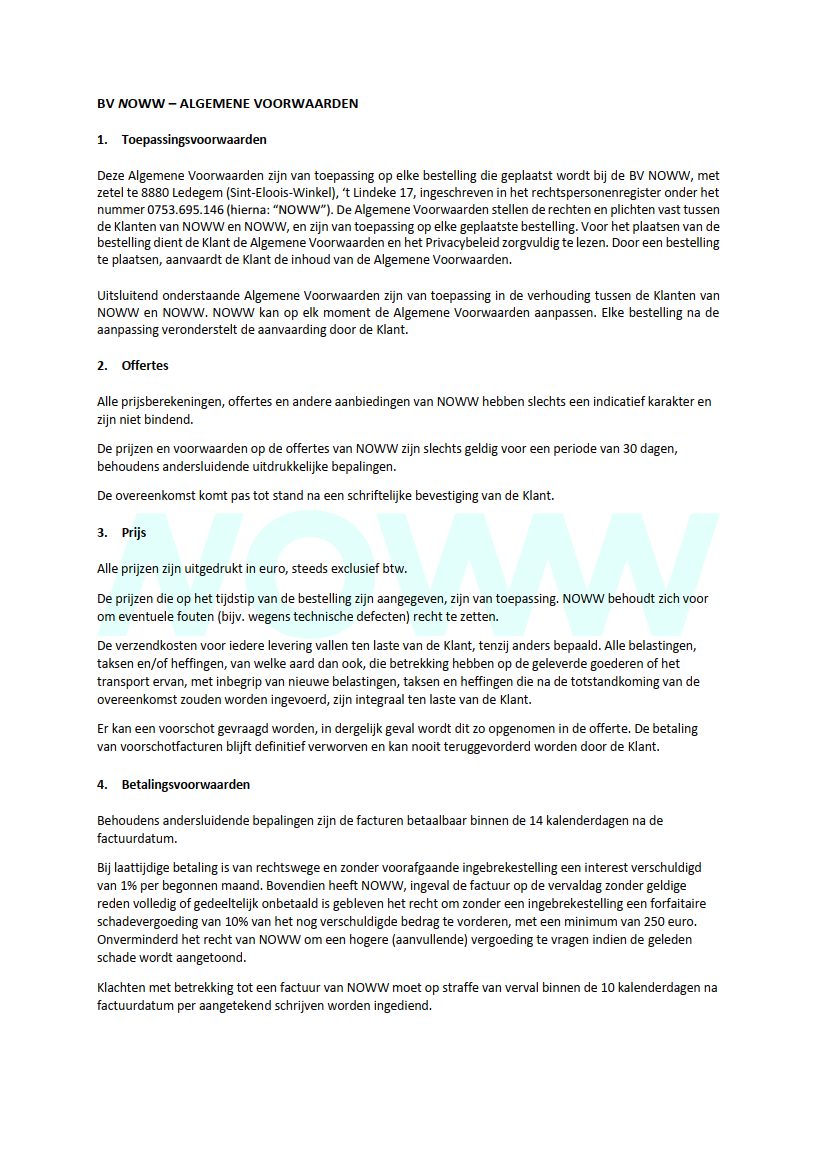Algemene voorwaarden