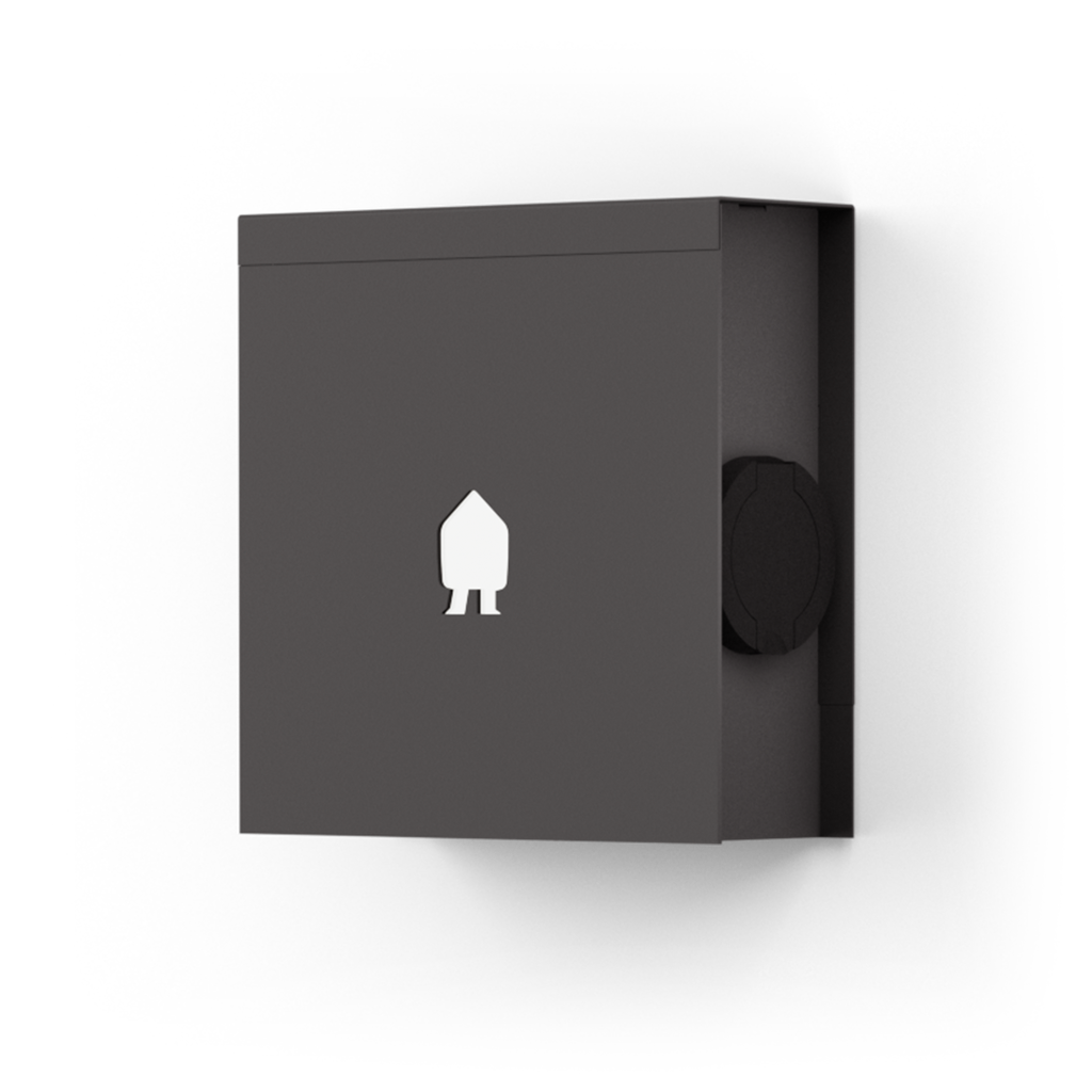 EV Wall Black mounted charger 1 or 3-Phase up to 22 kW with socket (EVWC-332-BR-E-B​)