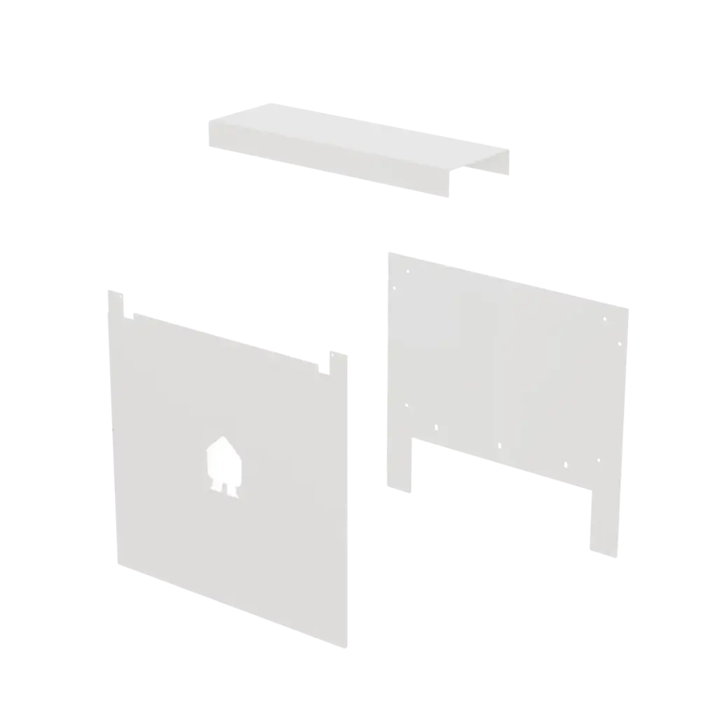EV Dual Wall plate kit white (EVD-WALL-KIT-W)