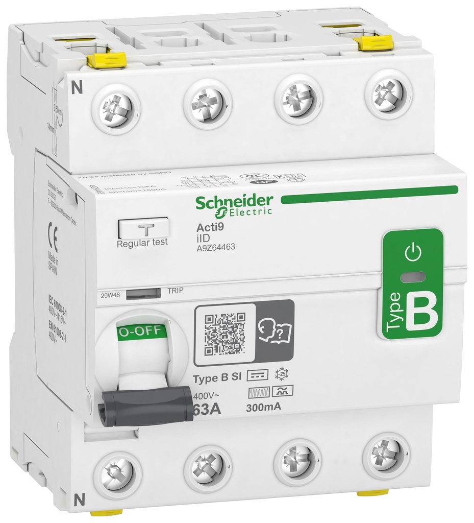 Differentieelschakelaar ID  4P 63A 300MA TYPE B-SI
