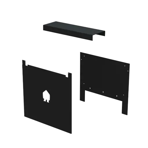 [0032911] EV Dual Wall plate kit black (EVD-WALL-KIT-B)