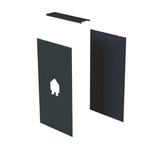 [0032913] EV Dual Base plate kit black (EVD-FLOOR-KIT-B)