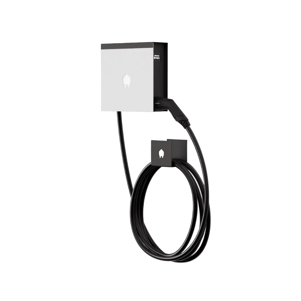 [0033764] EV Wall White v4 - 1/3-Phase 22 kW Type 2 cable 8m (EVW4-332-C8R-W)
