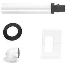 [0021412] Set Muurdoorvoer Ø80/125 wit telesc 7738112576