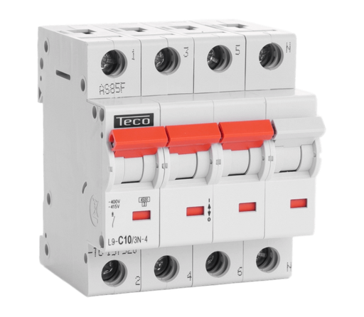 [0000559] Teco AUTOMAAT 3P+N 10A 4,5KA C